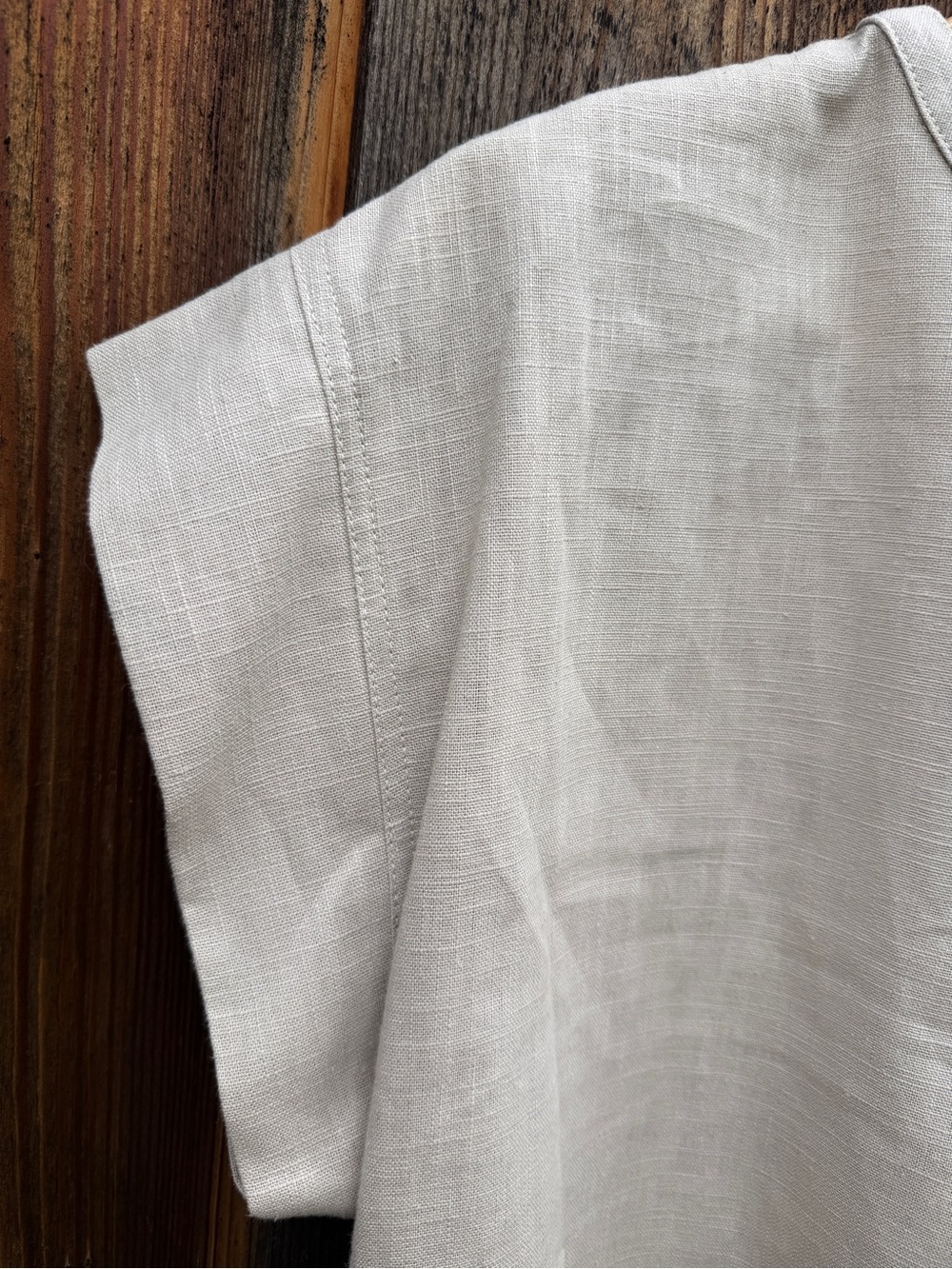 NWOT Francisco Cancino Linen Palenque Top neutral boxy size small - Picture 7 of 11